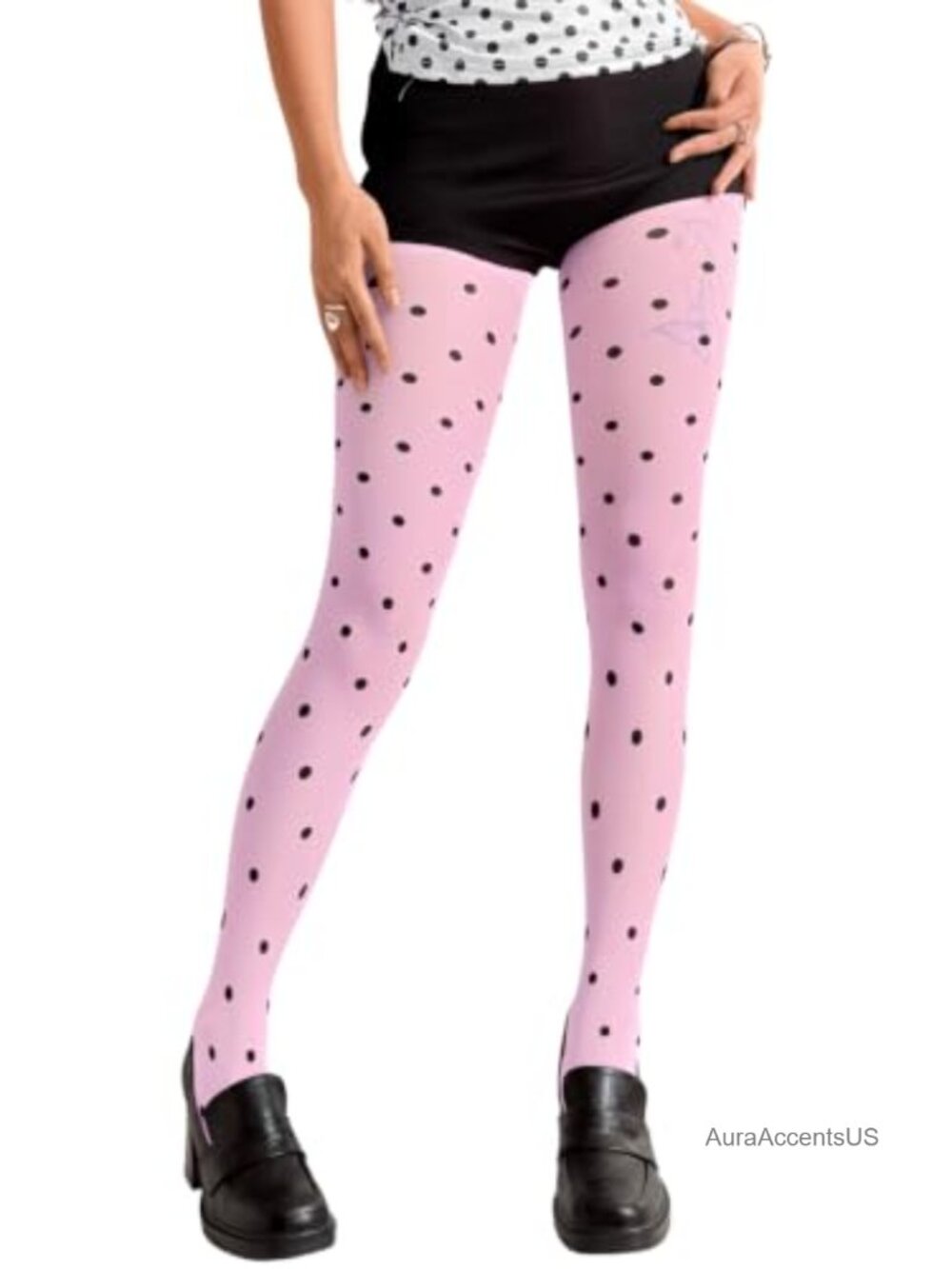Polka Dot Sheer Tights High Waisted Funky Nylon Pantyhose